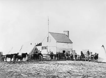 衛生委員会の本部、バージニア州ブランディステーション、1863年
