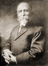 ジョン・ハーヴェイ・ケロッグの肖像（1852-1943）（セピア写真）