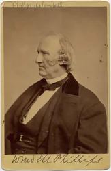 ウェンデルフィリップス（1811-84）、アメリカの廃止論者、ネイティブアメリカンの擁護者（アルブメン写真）