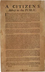 1769年12月18日の公民権に関する市民の声：国軍の支援