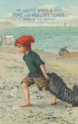 Lautz Bros＆Cosの純粋で健康的な石鹸の宣伝、c.1880
