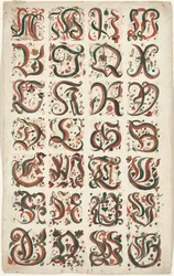 アルファベット、骨折絵画、c.1825-50