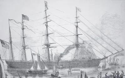 アメリカの帆船「ザ・グレート・リパブリック」1853年頃（彫刻