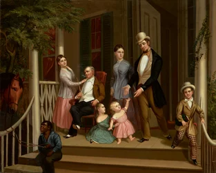 Ashe-Moses Family Group、1845年頃（キャンバスに油彩）