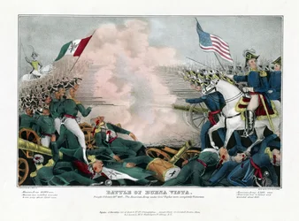 1847年2月23日戦ったブエナビスタの戦い、テイラー将軍の下のアメリカ軍は完全に勝利しました