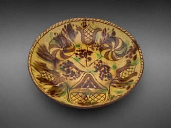 ボウル、c.1800（スリップウェア）