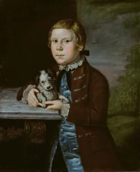 ハレット家の男の子と犬