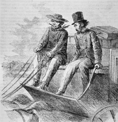 チャーリー・パークハースト（1812-79）オールドウェストの駅馬車運転手（リトグラフ