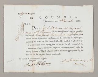 1783年11月13日、ジョセフ・ウィリアムズへの3ポンドと13シリングを確認してください