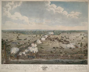 イギリス軍の敗北（ニューオーリンズの戦い）、パブ。1815年（手彩色彫刻
