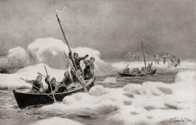 エリシャ・ケント・ケイン、1853年の第2次グリンネル探検隊の隊長、北極圏で失われたジョン・フランクリン卿の探検隊を探す。