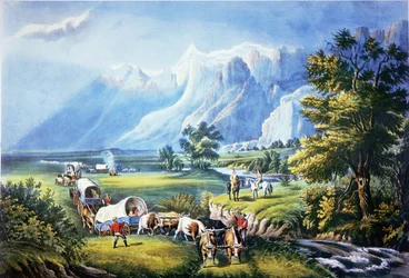 平原を渡る移民たち