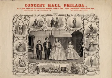 トム・サム将軍と妻、コム。ナットとミスミニーウォーレン、パブ。 Currier＆Ives、1863