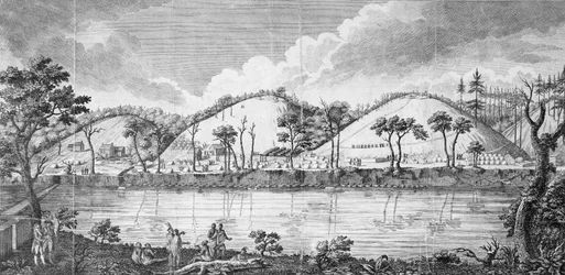 ジョン・バーゴイン将軍（1723-92）がインディアンと出会う