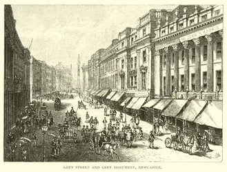 グレイストリートとグレイモニュメント、ニューカッスル