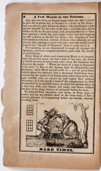 Hard Times、1838年のThe American Comic Almanacの2ページ
