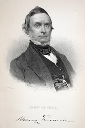Henry Grinnell、Henry Grinnell（1799-1874）のイラスト。ジョンフランクリン卿を探して2回目のグリンネル遠征...、1856年
