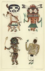 フツ、ヒュイク、トラウィッツェ、ロイカ（カラーリトグラフ）