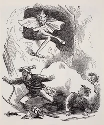 コボルト、トマス・ケイトリー（1789-1872）著『ノーム、妖精、エルフ、そのほかの小人たちの世界案内』より、1880年出版
