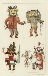 コクレ、シトト、スマイコリ、ヤヤ（カラーリトグラフ）