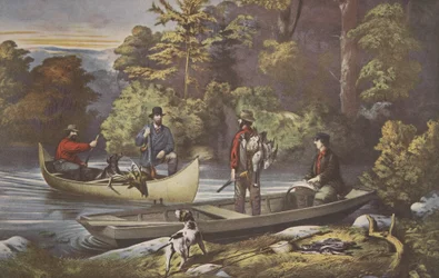 Life In The Woods、Returning to Camp、pub。 1860年、キュリアーとアイブス