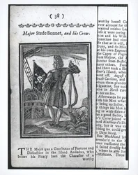 メジャー・ステップ・ボンネット、38ページ、最も悪名高い海賊とその乗組員の歴史と生活、1725年