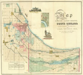 サウスシカゴの地図、1871年