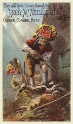 コンビーフを密輸する男性