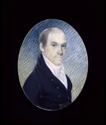 ウィリアム・カドガン・サイムス（1773-1824）のミニチュア（1810-1824年頃）（アイボリーに水彩画
