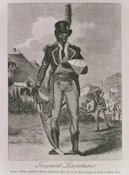 フランソワ・ドミニク・トゥーサン＝ルーヴェルチュール（c.1743-1803）の肖像（エングレーヴィング