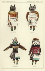 サラブ・モンウ、ホツコ、ターポックワ、ヤウパ（カラーリトグラフ）