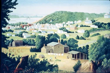 ミズーリ州セントジョセフ、無法者ジェシー・ウッドソン・ジェームズ（1847-82）の家 1865年頃