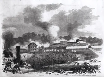 1861年9月17〜20日、ミズーリ州レキシントンの戦い、「フランクレスリーの南北戦争の絵画史」、1862年