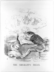 1847年3月20日、ヤンキーDoodleに掲載された移民の夢