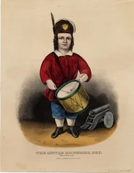 ドラマーの男の子：rub-a-dub-dub、pub Currier＆Ives、1860年頃