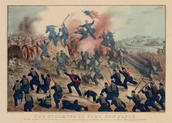 フォートドネルソンの襲撃、パブ。 Currier＆Ives、1862