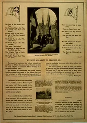 私たちを守るための軍隊、国家安全保障連盟の宣伝パンフレット、1914年から18年頃