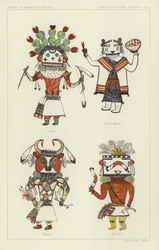 ユナ、ユナ・マナ、ワカック、マクト（カラーリトグラフ）