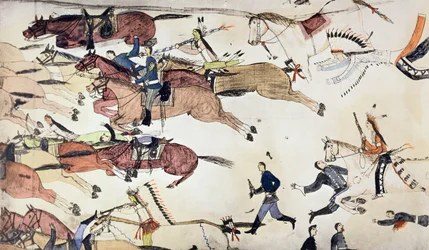 リトル ビッグホーンの戦い、モンタナ州、アメリカ合衆国、1876 年 6 月 25 ～ 26 日 c1900