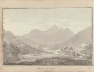 イングランド、スコットランド、ウェールズの景色: Capel Cerrig と Snowdon