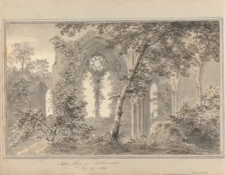 Vistas na Inglaterra, Escócia e País de Gales: Netley Abbey perto de Southampton, 24 de julho de 1804