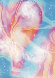 幻想的な大理石の銀河