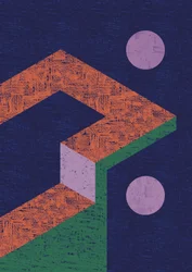 現代的な幾何学的な錯視