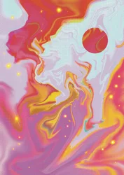 鮮やかな流体惑星の輝き