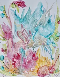 色鮮やかな植物のファンタジー