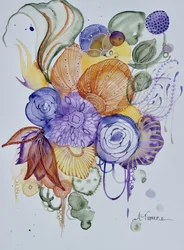 鮮やかな花のファンタジー