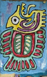 MYTHOLOGICAL FIGURE OF LATIN AMERICA, 2012（木枠に張られたジュート・キャンバスにアクリル絵の具）