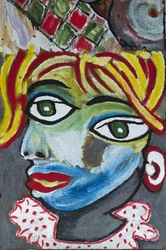 OUTRAGE TO PICASSO, 2012（木枠に張られたジュート・キャンバスにアクリル画）