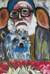 SELF PORTRAIT WITH LISA, 2012（木枠に張られたジュート・キャンバスにアクリル絵の具）