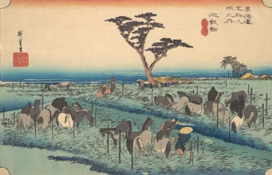 千里生駅40号 1834年頃。 1834年。